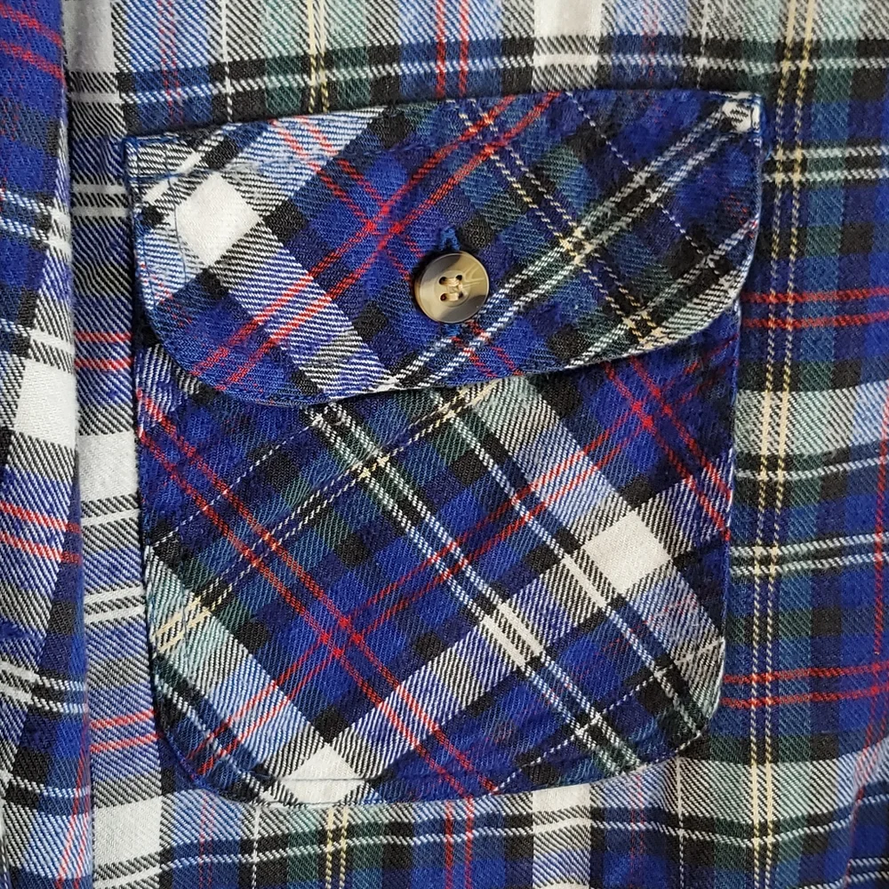 St. Johns Bay Vintage Shacket Button Down Lined Shirt Men's LT